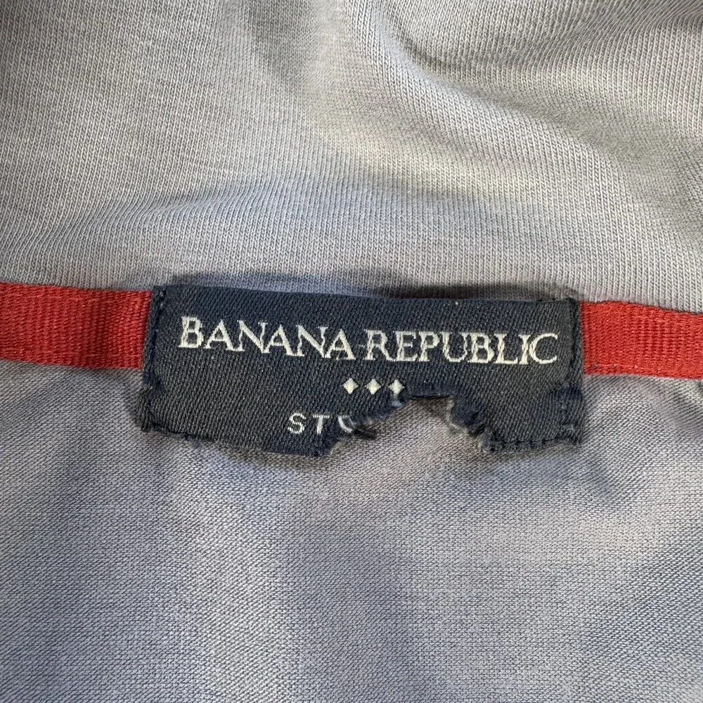 BANANA REPUBLIC Lightweight 1/4 Zip Mens Medium (?) Beige Orange Trim *Read